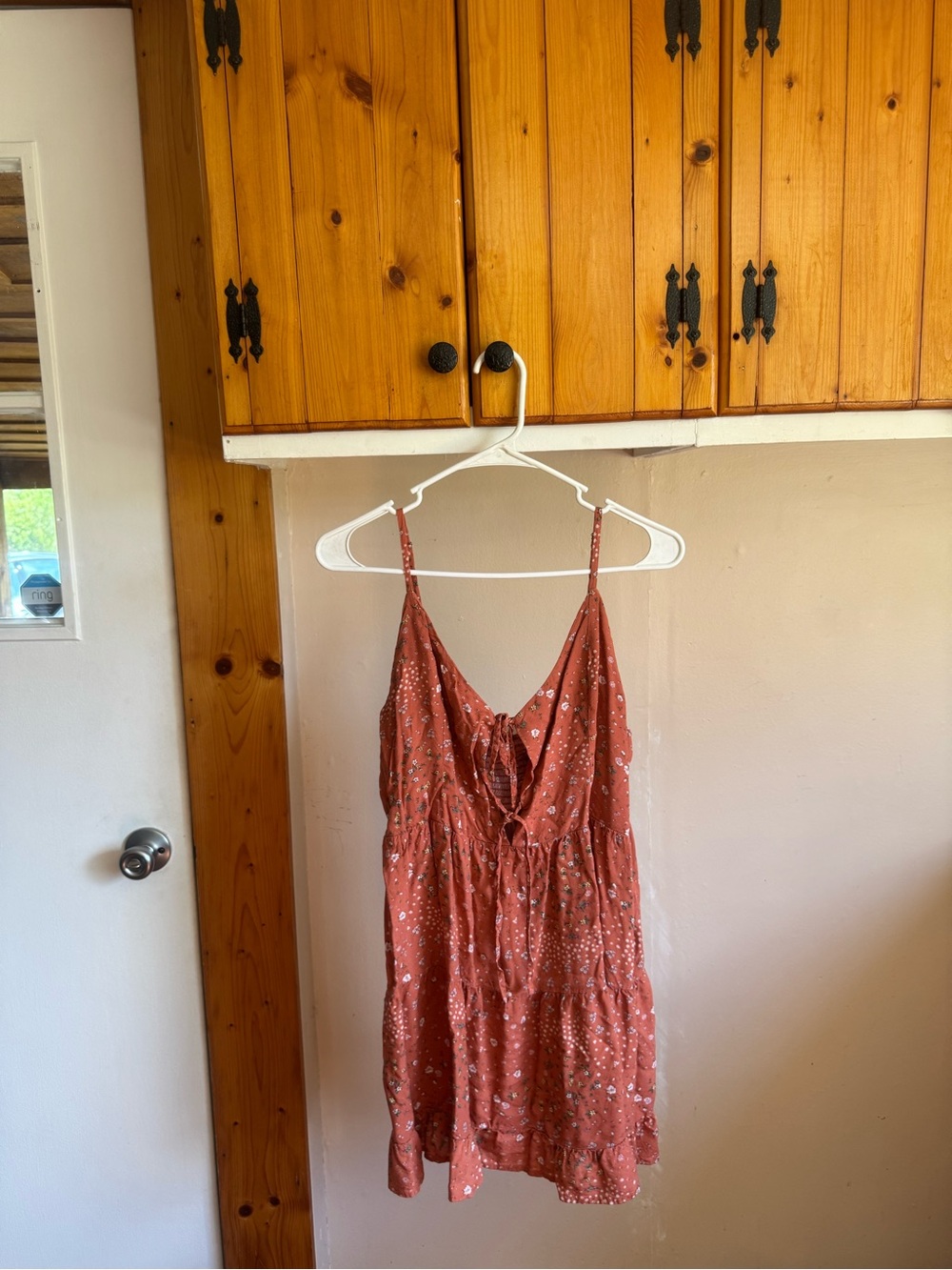Aeropostale- Rust Floral Tie-Front Sundress
